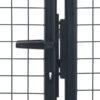 Mesh Garden Gate Galvanised Steel 400x125 cm Grey
