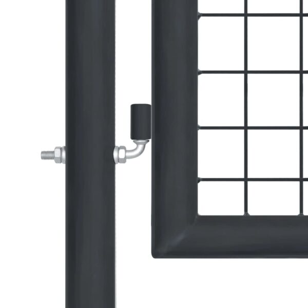 Mesh Garden Gate Galvanised Steel 400x150 cm Grey