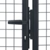 Mesh Garden Gate Galvanised Steel 400x150 cm Grey