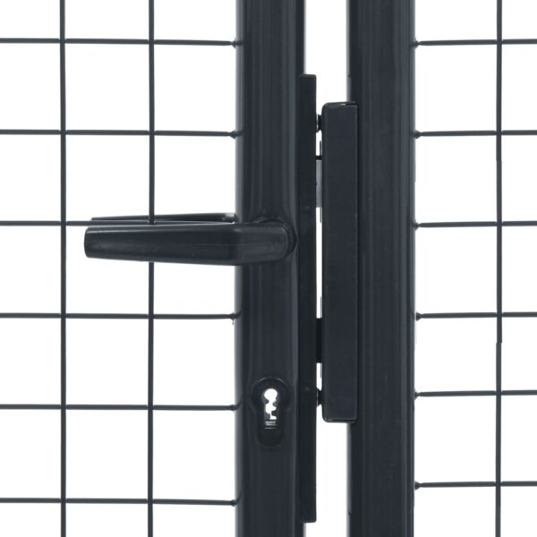 Mesh Garden Gate Galvanised Steel 400x150 cm Grey