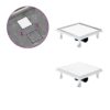 Shower Drain With 2-in-1 Flat and Tile Insert Cover 28x28 cm Stainless Steel