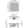 Shower Drain With 2-in-1 Flat and Tile Insert Cover 28x28 cm Stainless Steel
