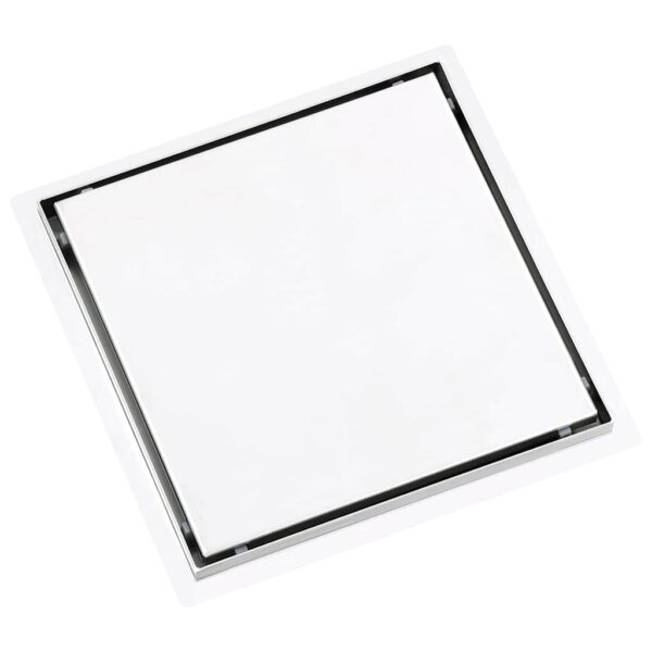 Shower Drain With 2-in-1 Flat and Tile Insert Cover 28x28 cm Stainless Steel