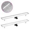 Shower Drain with 2-in-1 Cover 93x14 cm Stainless Steel