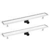 Shower Drain with 2-in-1 Cover 93x14 cm Stainless Steel