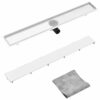 Shower Drain with 2-in-1 Cover 93x14 cm Stainless Steel