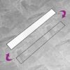 Shower Drain with 2-in-1 Cover 93x14 cm Stainless Steel