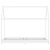 Kids Bed Frame White Solid Pine Wood 90x200 cm