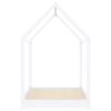 Kids Bed Frame White Solid Pine Wood 90x200 cm