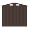Garden Shed Brown 205x129x183 cm Galvanised Steel