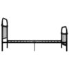 284498  Bed Frame without Mattress Black Metal 90x200 cm