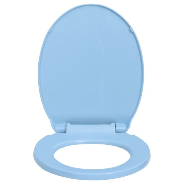 Soft-Close Toilet Seat Blue Oval