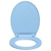 Soft-Close Toilet Seat Quick Release Blue Oval