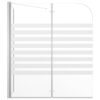 Bath Enclosure 120x68x130 cm Tempered Glass Stripe
