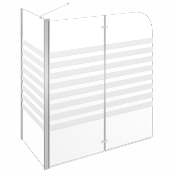 Bath Enclosure 120x68x130 cm Tempered Glass Stripe