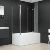 Bath Enclosure 120x69x130 cm Tempered Glass Transparent