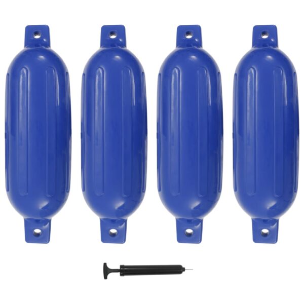Boat Fenders 4 pcs Blue 58.5x16.5 cm PVC