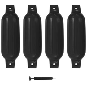 Boat Fenders 4 pcs Black 41x11.5 cm PVC