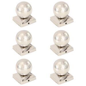 Post Caps 6 pcs Globe Final Stainless Steel 91x91 mm