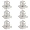 Post Caps 6 pcs Globe Final Galvanised Metal 91x91 mm