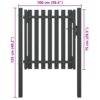 Garden Fence Gate Steel 1x1.25 m Anthracite