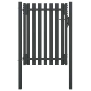 Garden Fence Gate Steel 1x1.7 m Anthracite