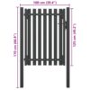 Garden Fence Gate Steel 1x1.7 m Anthracite