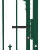 Fence Gate with Spikes Steel 100x100 cm Green