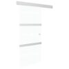 Sliding Door ESG Glass and Aluminium 90x205 cm Silver