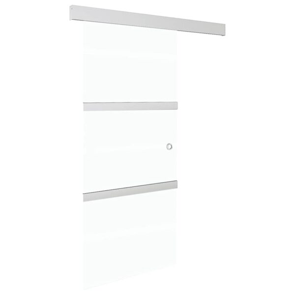 Sliding Door ESG Glass and Aluminium 90x205 cm Silver