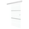 Sliding Door ESG Glass and Aluminium 76x205 cm Silver