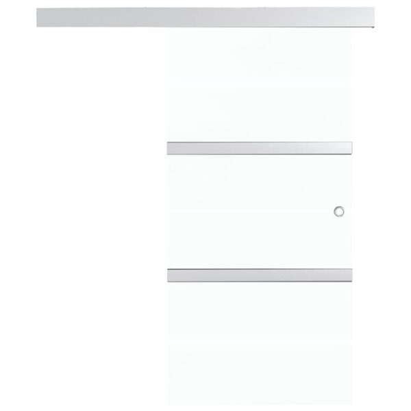 Sliding Door ESG Glass and Aluminium 76x205 cm Silver