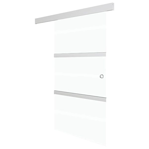 Sliding Door ESG Glass and Aluminium 102.5x205 cm Silver