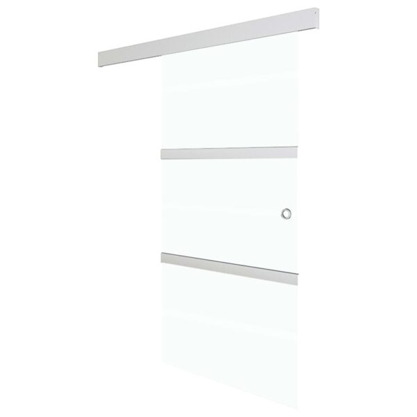 Sliding Door with Soft Stops ESG Glass and Aluminium 76x205 cm