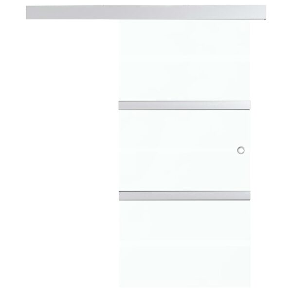 Sliding Door with Soft Stops ESG Glass and Aluminium 76x205 cm