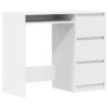 Desk White 90x45x76 cm Engineered Wood