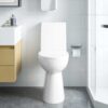 High Rimless Toilet Soft Close 7 cm Higher Ceramic White