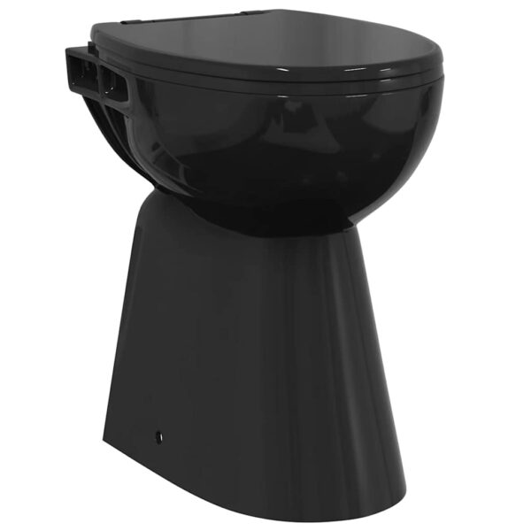 High Rimless Toilet Soft Close 7 cm Higher Ceramic Black