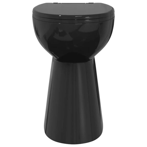 High Rimless Toilet Soft Close 7 cm Higher Ceramic Black