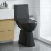 High Rimless Toilet Soft Close 7 cm Higher Ceramic Black
