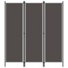 3-Panel Room Divider Anthracite 150x180 cm