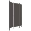 3-Panel Room Divider Anthracite 150x180 cm
