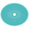 Luxury Basin Oval-shaped Matt Light Green 40x33 cm Ceramic