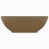 Luxury Basin Oval-shaped Matt Cream 40x33 cm Ceramic