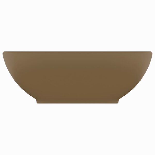 Luxury Basin Oval-shaped Matt Cream 40x33 cm Ceramic