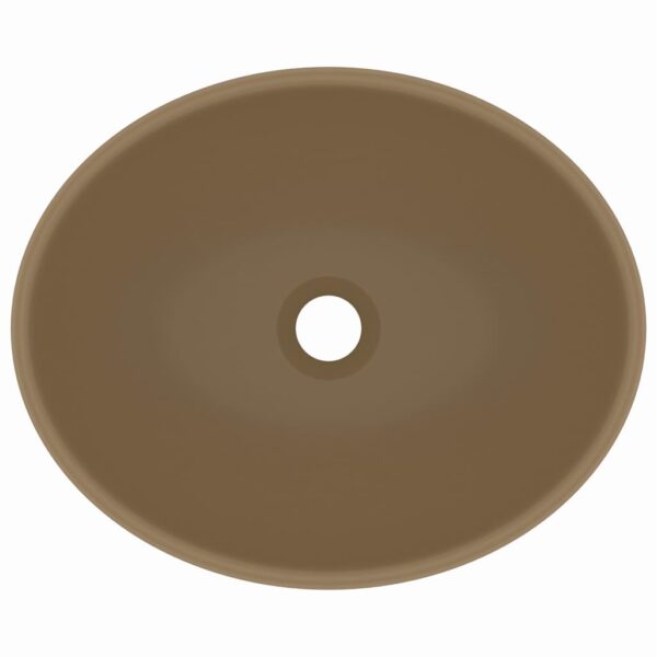 Luxury Basin Oval-shaped Matt Cream 40x33 cm Ceramic