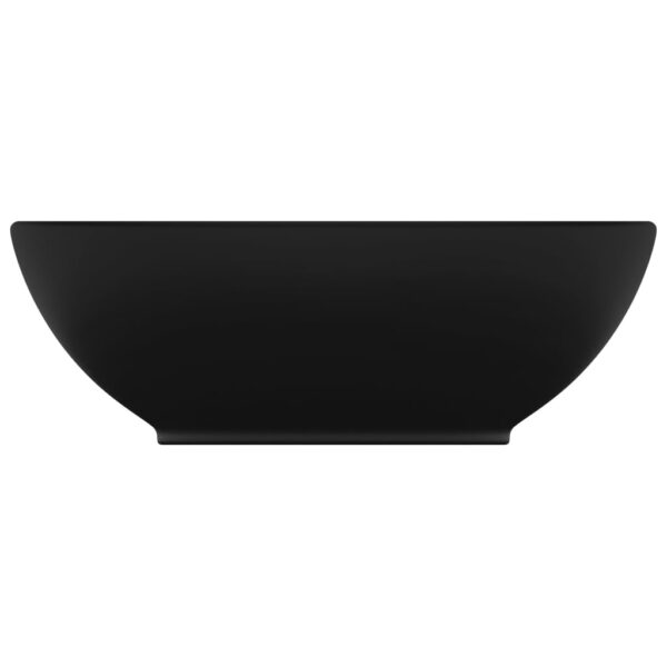 Luxury Basin Oval-shaped Matt Black 40x33 cm Ceramic
