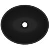 Luxury Basin Oval-shaped Matt Black 40x33 cm Ceramic