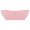 Luxury Basin Overflow Oval Matt Pink 58.5x39 cm Ceramic