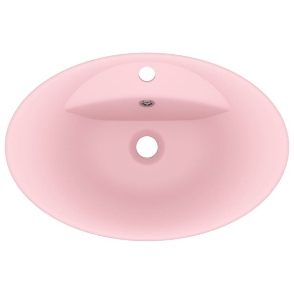 Luxury Basin Overflow Oval Matt Pink 58.5x39 cm Ceramic